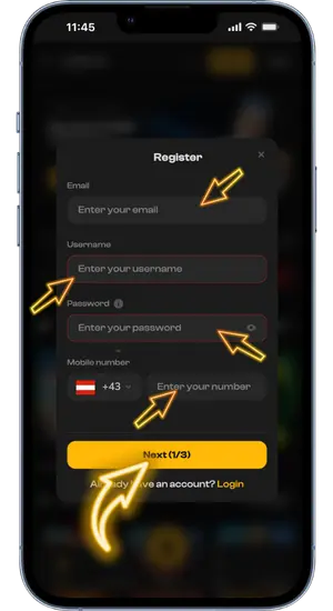 Entering personal data Jokaroom vip fun login 